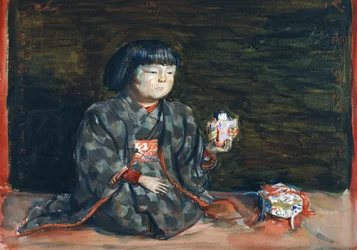 Seated Portrait of Reiko with a Doll
